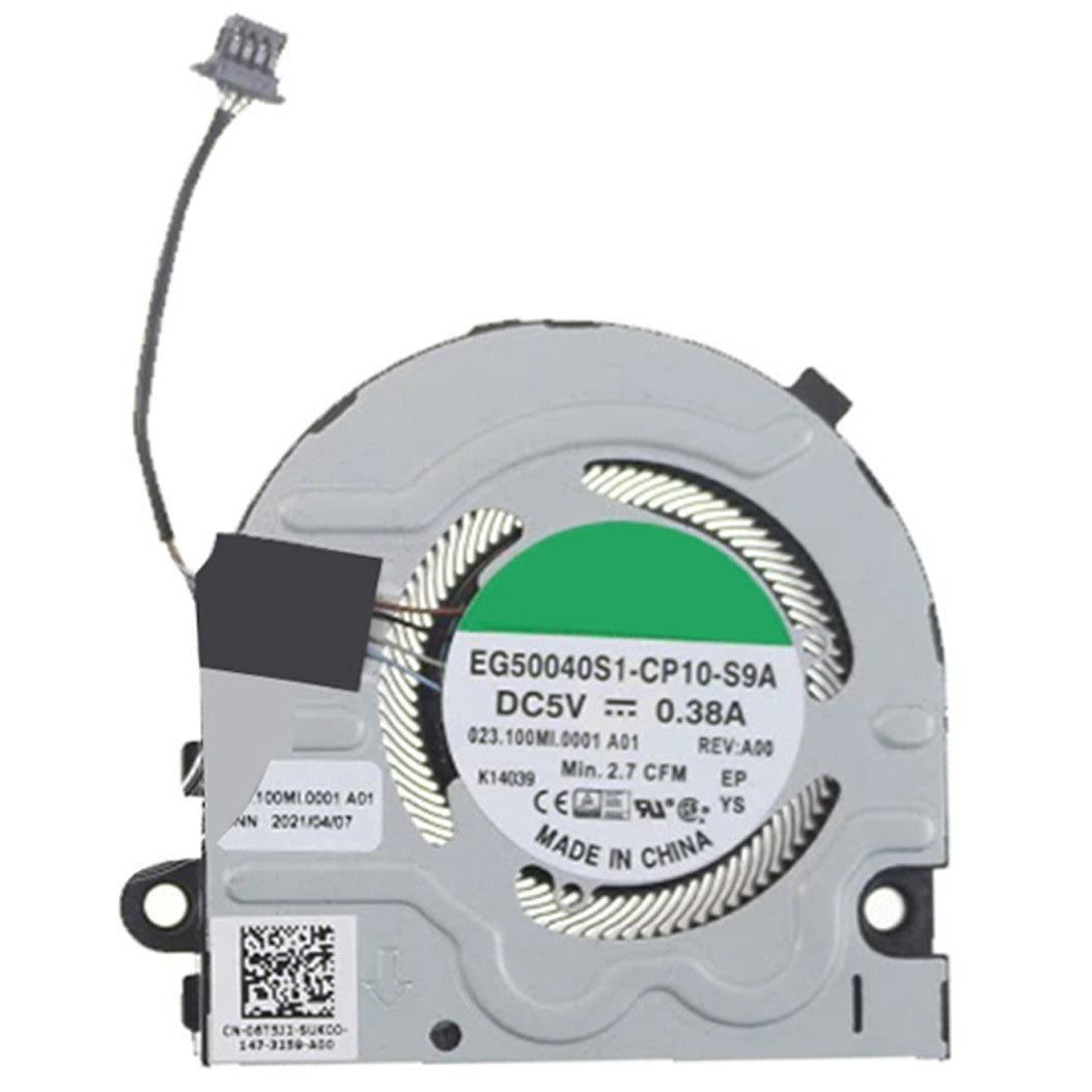 New Laptop CPU Cooling Fan for Dell Inspiron 13 Pro 5310 Latitude 3320 Vostro 5310 V5310 6T5J2 06T5J2 PRH9F 0PRH9F 023.100MK.0011 023.100MI.0021 EG50040S1-CP10-S9A B5006AFHSF2000SN CPU Processor Cooling Fan DC5V