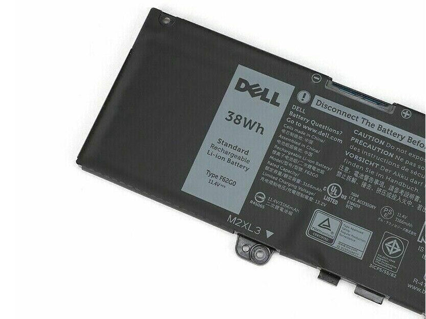 New Genuine Laptop Battery Pack for Dell Inspiron 13 5370 7000 7370 7373 7380 7386 2-in-1 Vostro 13 5370 F62G0 039DY5 0RPJC3 39DY5 RPJC3 Original 38Wh 11.4V