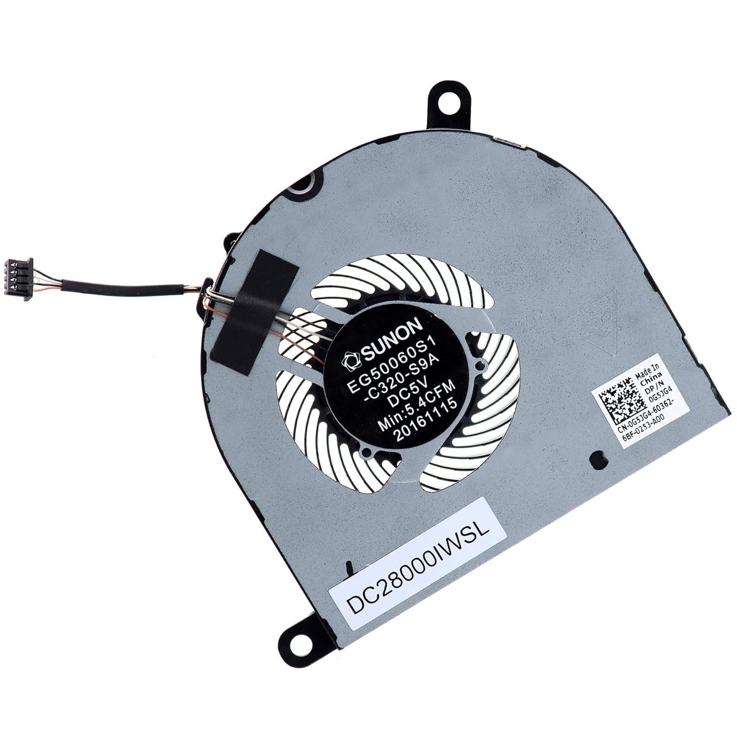 Dell CPU Cooling Fan for Latitude 5480 5488 5490 Vostro 3400 3450 3500