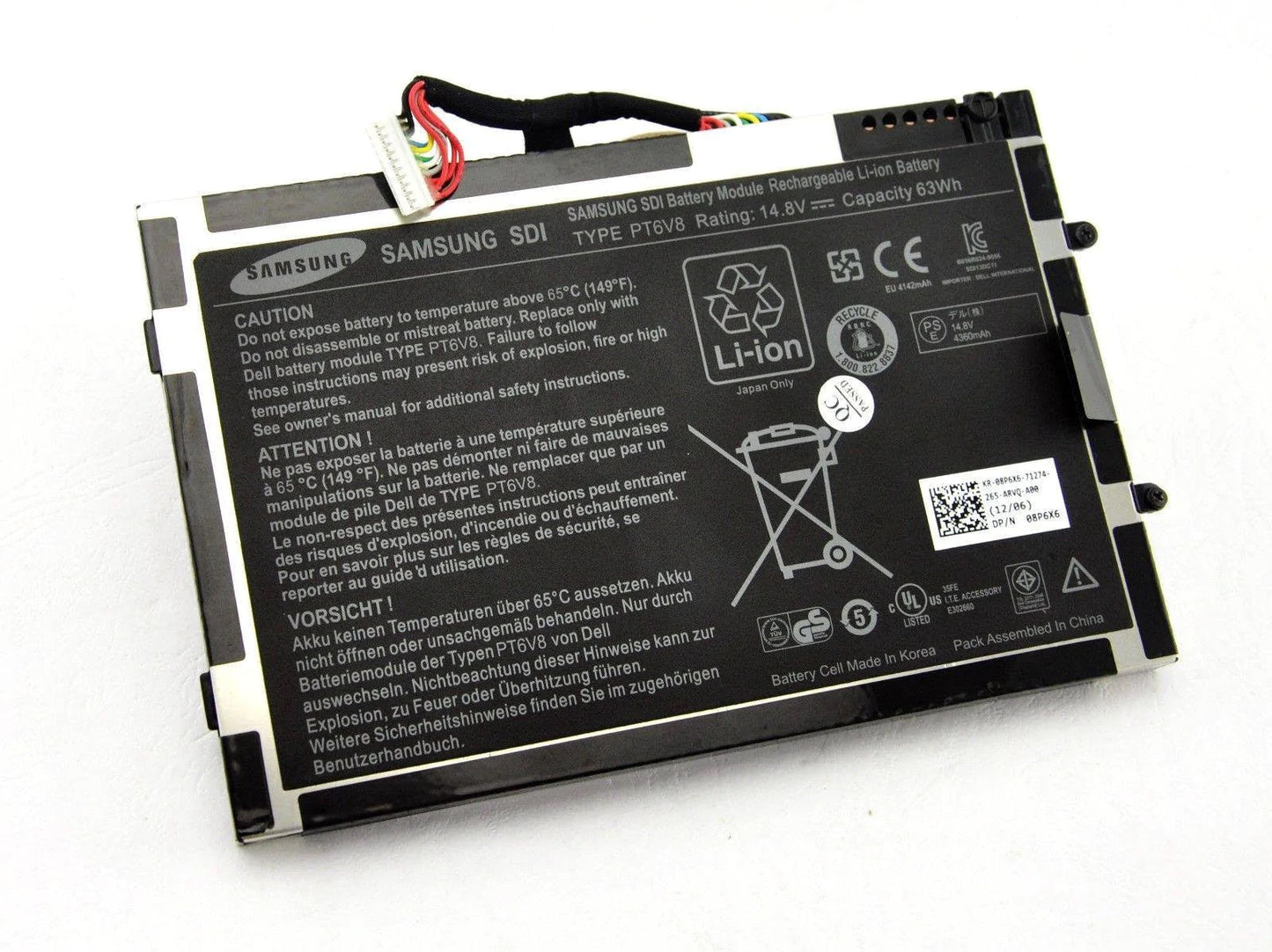 Dell Battery Pack for Alienware M11x R1 R2 R3 M14x R1 R2 PT6V8 0PT6V8