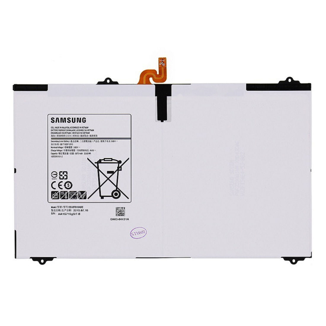Samsung Battery for Galaxy Tab SM- T810 T813 T815 T817 EB-BT810ABE New