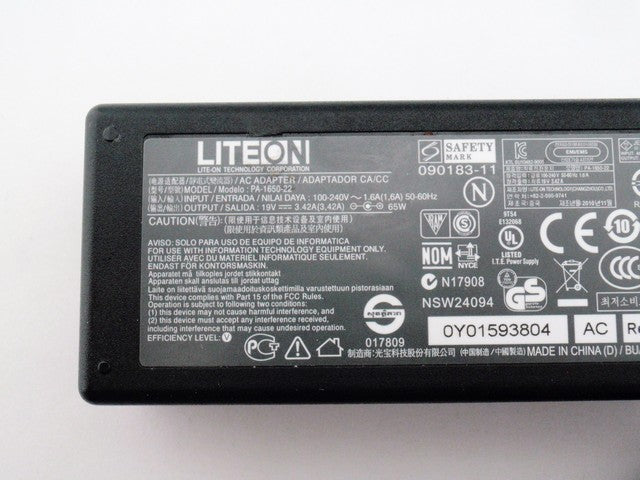 Acer AP.06503.024 Used AC Power Adapter Genuine with Cord PA-1650-2
