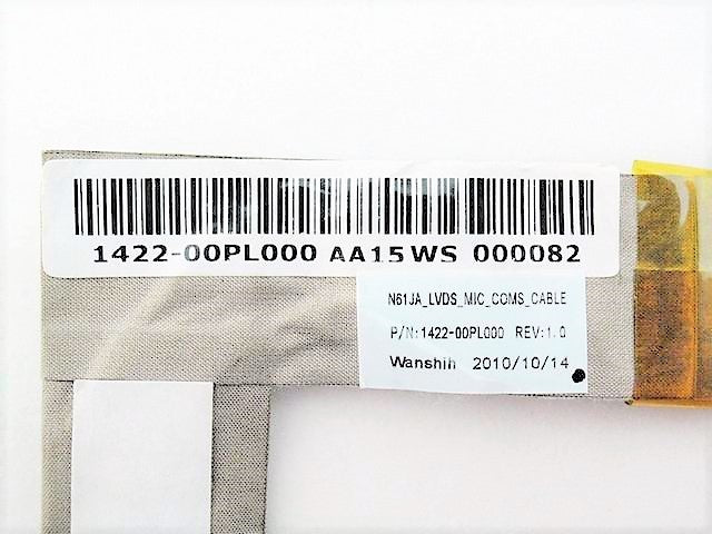 ASUS Laptop LCD Video Cable for N51JA N61 N61DA N61JA N61JQ N61JV N61V N61VF N61VG N61VN 1422-00PK0AS 14G22100500M 1422-00PL000 1422-00PL0000 New LCD LED LVDS Display Screen Cable MIC CMOS