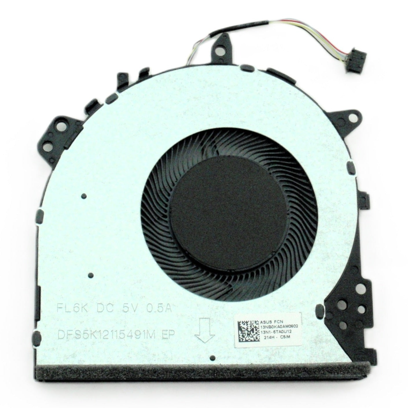 New Laptop CPU Cooling Fan for ASUS VivoBook A412 A512 A512U F512 F512D F512FA F512U F512UA K512 K542 P1504 R564 S512 X512 X512DA X512FA X512UA X512UB X512UF X513 V5000F 13NB0KA0AM0811 13NB0KA0AM0301 13NB0KA0AM0802 13NB0KA0AM0821 13NB0KA0AM0902 13NB0L40M01011 NS85C05-18J27 NS85C05-18L30 13N1-6TA06 13N1-7HM0101 DFS5K12115491M C2Z6 FL6K NS85C05-18G01