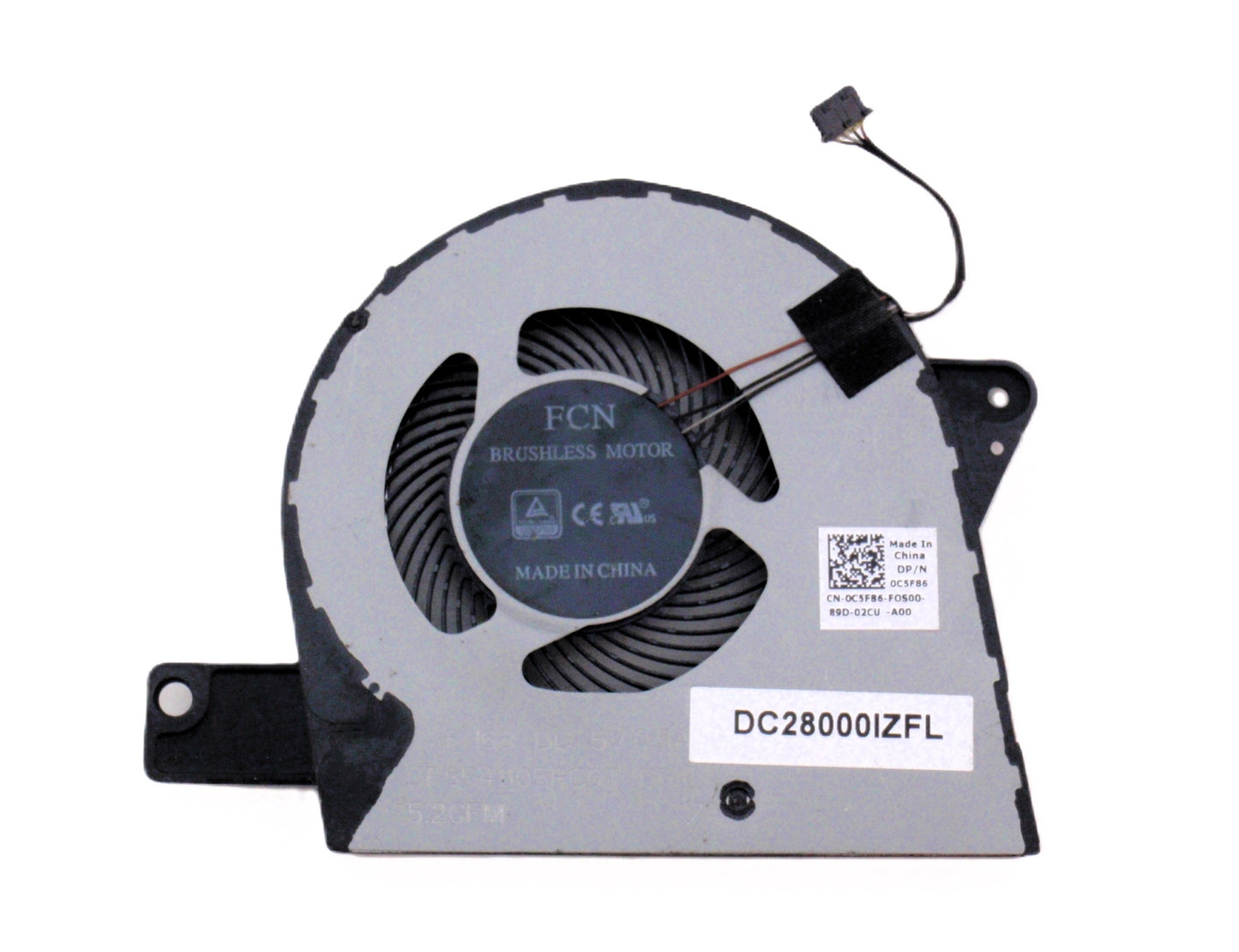 Dell CPU Cooling Fan for Latitude 5580 E5580 Precision 3520 3530 C5F86