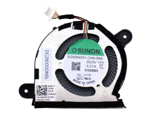 New Laptop CPU Cooling Fan for Dell XPS 13 9300 9310 (2020) 13-9300 13-9310 EG50040S1-CI40-S9A 0G4WF7 G4WF7 WX28K 0WX28K 05TY0F 5TY0F DC28000ONSL DC5V