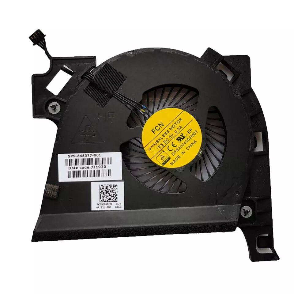 HP CPU Cooling Fan for ZBook 17 G3 G4 17G3 17G4 848377-001 DC28000GZF0