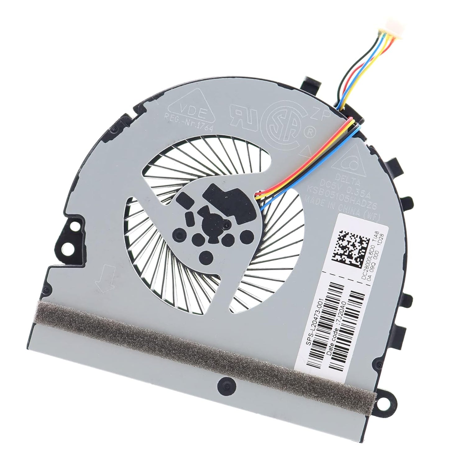 New Laptop CPU Cooling Fan for HP Pavilion 15-DA 15-DB 15-DR 15-DS 15-DX 250 255 G7 250G7 255G7 TPN-C135 TPN-C136 L20473-001 DC28000L6D0 KSB05105HA DZ6 DC5V