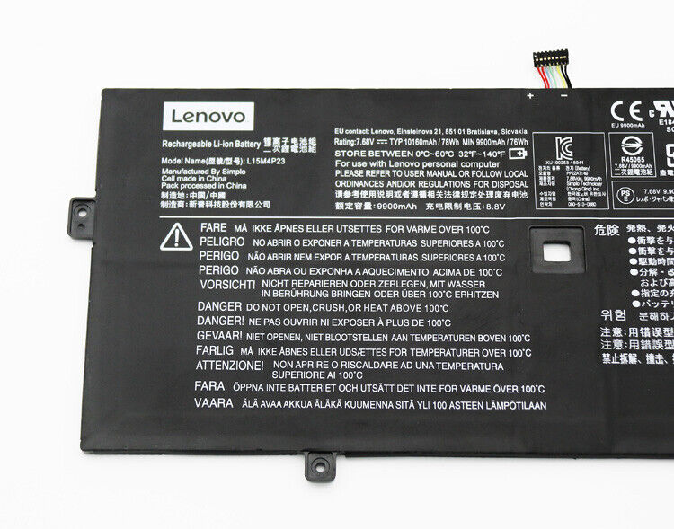 Lenovo Battery Pack for Yoga 910-13IKB Yoga 5 Pro(512G) - L15M4P23 New