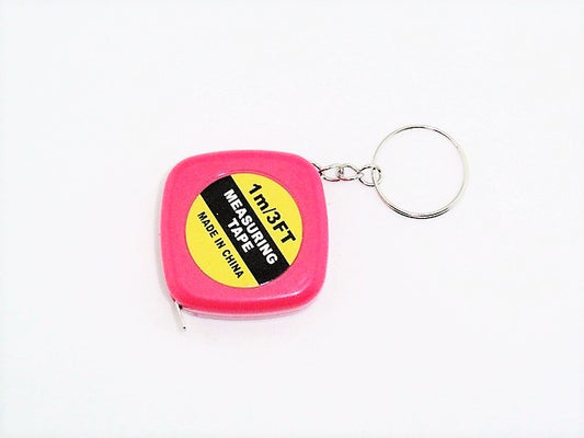 Generic Key Chain Ring Mini Tape Measure 1m 3ft 1 metre 3 feet Purple