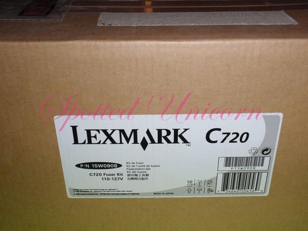 Lexmark 15W0908 New Fuser Asy Kit 110V OEM Genuine Optra C720