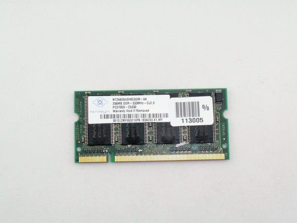 Nanyo NT256D64SH8C0GM-6K Used Laptop Memory PC2700S DDR-333MHz CL2.5