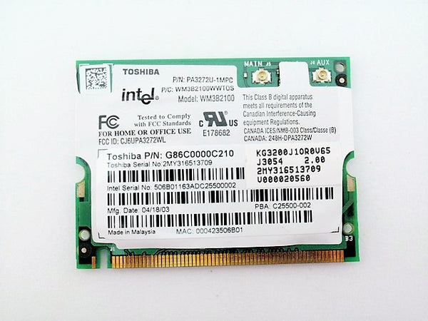 Toshiba V000020560 Wireless WIFI WLAN Adapter Card Mini PA3272U-1MPC